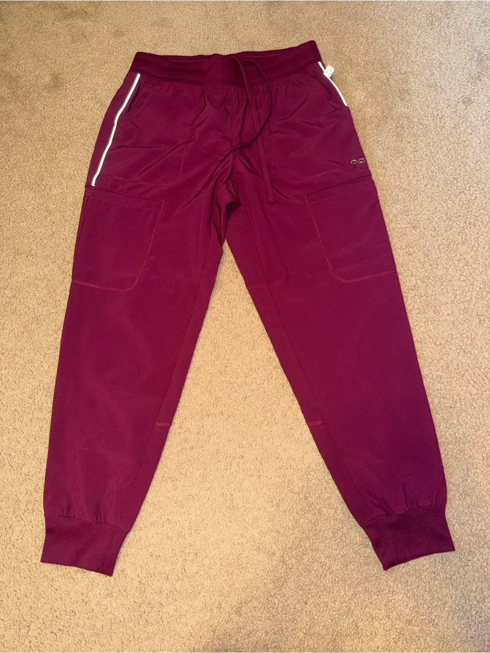 Women's Burgundy Track Joggers - Brand Unspecified
